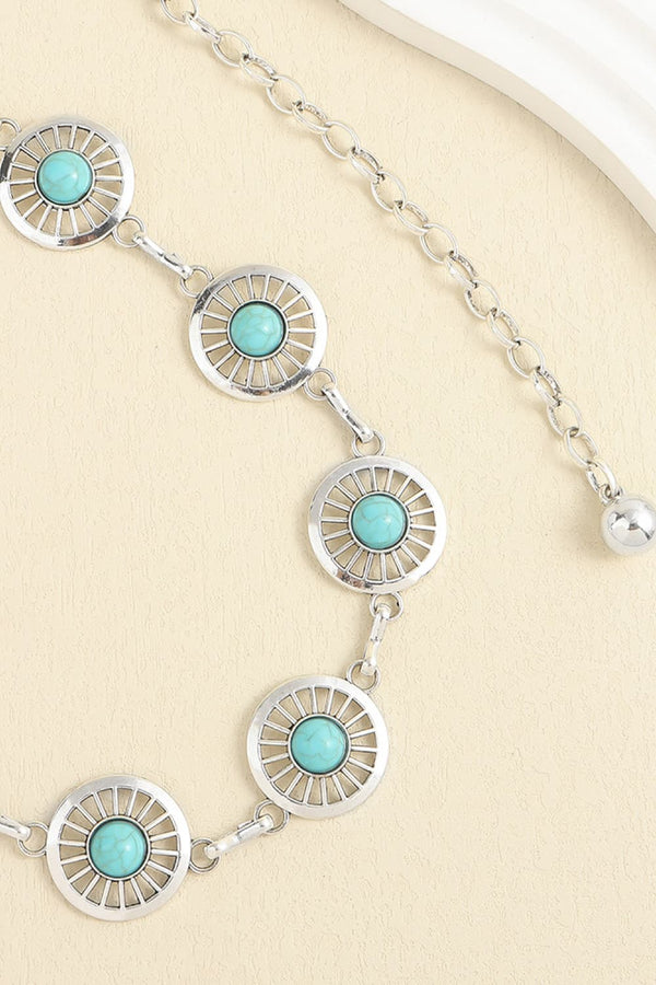 Vintage Turquoise Alloy Belt-Teresa's Fashionista LLC