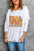 Letter Graphic Round Neck Long Sleeve Sweatshirt - Teresa's Fashionista LLC
