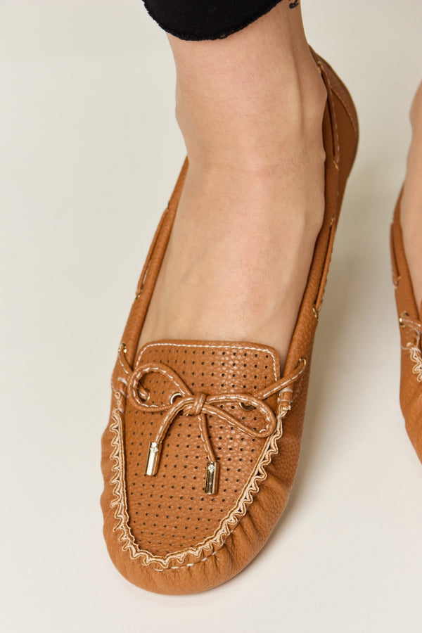 Forever Link Bow Decor Flat Loafers-Teresa's Fashionista LLC