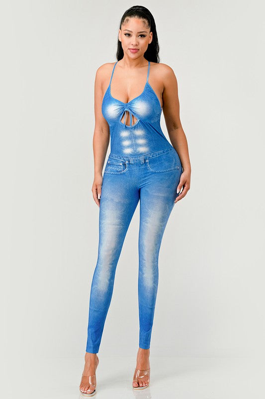 Faded Abs Jumpsuit-Teresa's Fashionista LLC