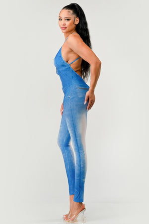 Faded Abs Jumpsuit-Teresa's Fashionista LLC