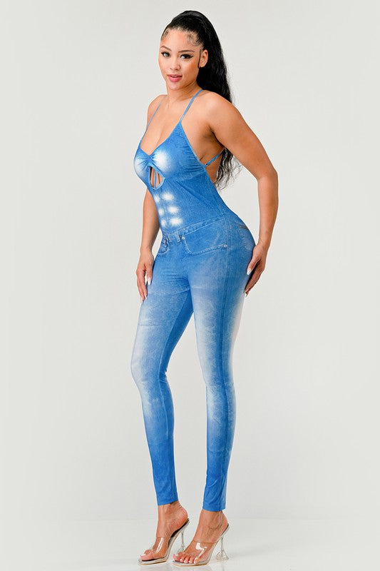 Faded Abs Jumpsuit-Teresa's Fashionista LLC