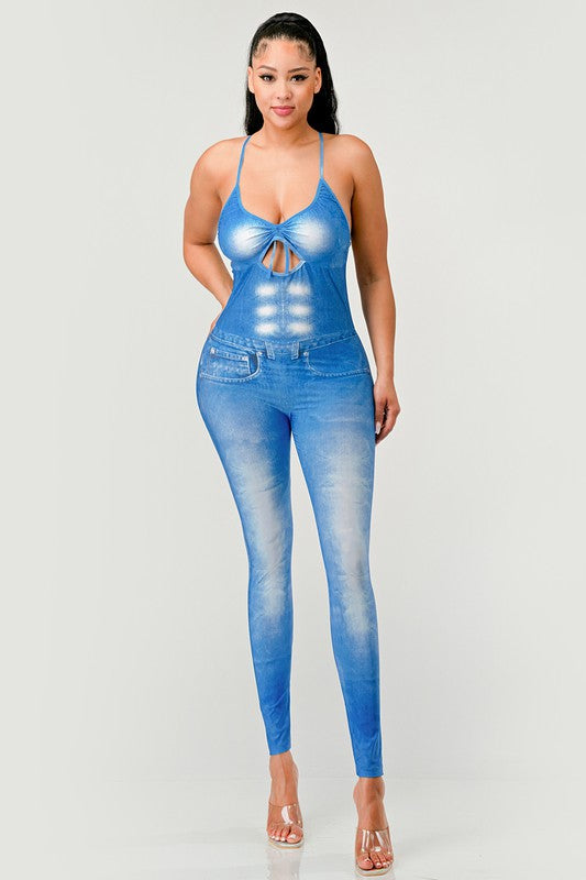 Faded Abs Jumpsuit-Teresa's Fashionista LLC