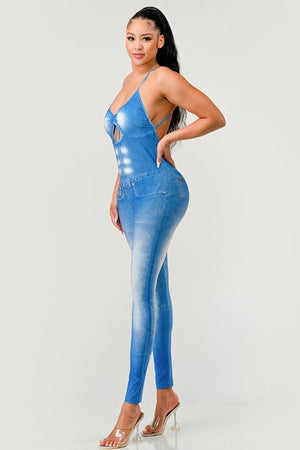 Faded Abs Jumpsuit-Teresa's Fashionista LLC