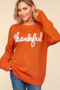 Haptics Full Size Metallic Glitter Embroidery Sweater - Teresa's Fashionista LLC