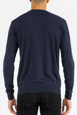 SOLID COLOR ROUND NECK SWEATER-Teresa's Fashionista LLC