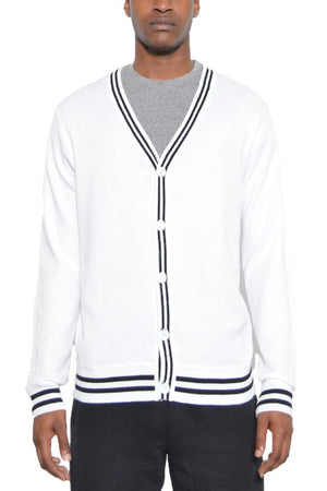 TWO STRIPE CARDIGAN-Teresa's Fashionista LLC