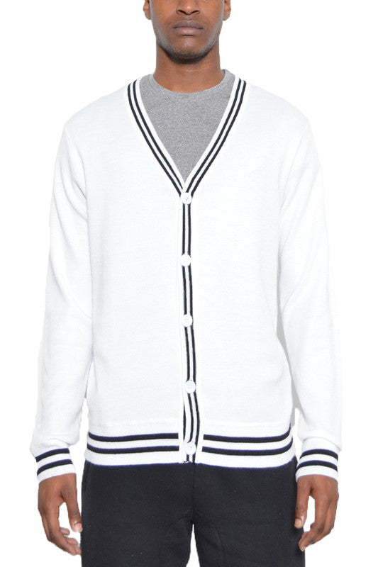 TWO STRIPE CARDIGAN-Teresa's Fashionista LLC
