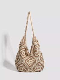 Boho Chic Crochet Granny Square Shoulder Bag