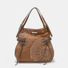 Nicole Lee USA Side Braided Tassel Inlaid Rhinestone Embroidery Hobo Bag-Teresa's Fashionista LLC