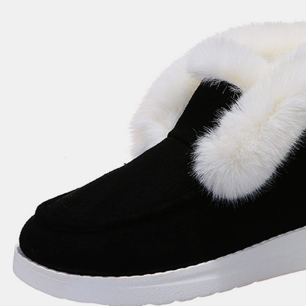 Furry Suede Snow Boots-Teresa's Fashionista LLC
