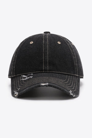 Distressed Adjustable Baseball Cap-Teresa's Fashionista LLC