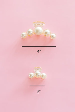 Pearl Hair Claw Clip Set - 2PK - Teresa's Fashionista LLC