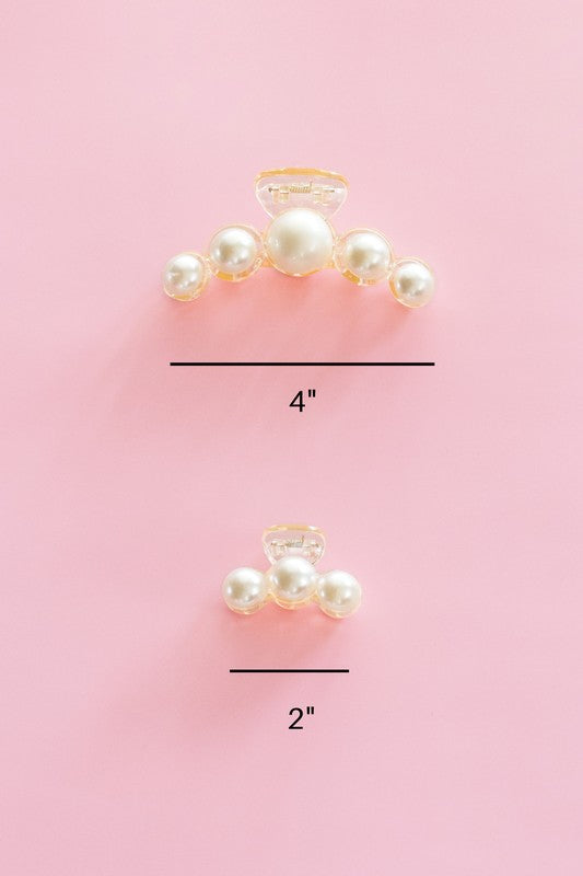 Pearl Hair Claw Clip Set - 2PK - Teresa's Fashionista LLC