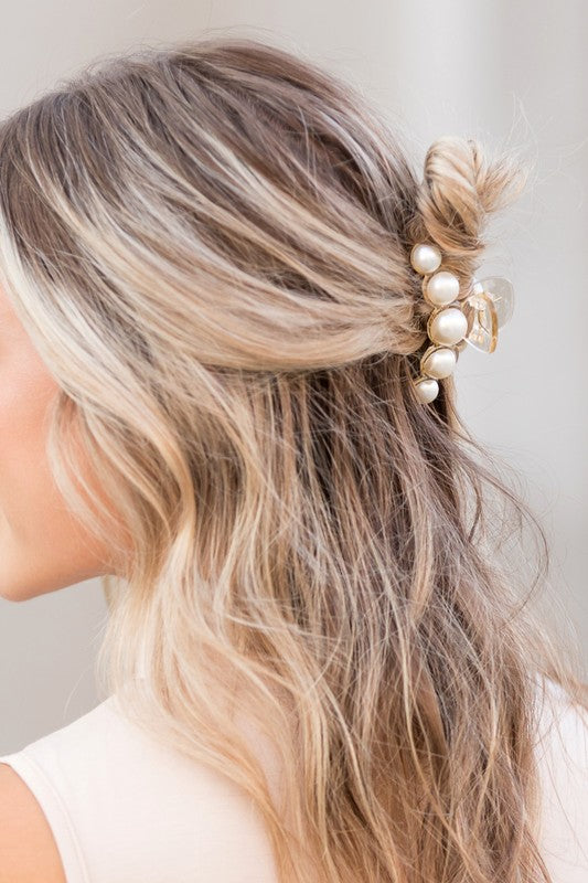 Pearl Hair Claw Clip Set - 2PK - Teresa's Fashionista LLC