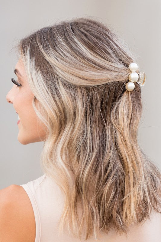 Pearl Hair Claw Clip Set - 2PK - Teresa's Fashionista LLC