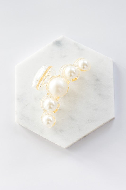 Pearl Hair Claw Clip Set - 2PK - Teresa's Fashionista LLC