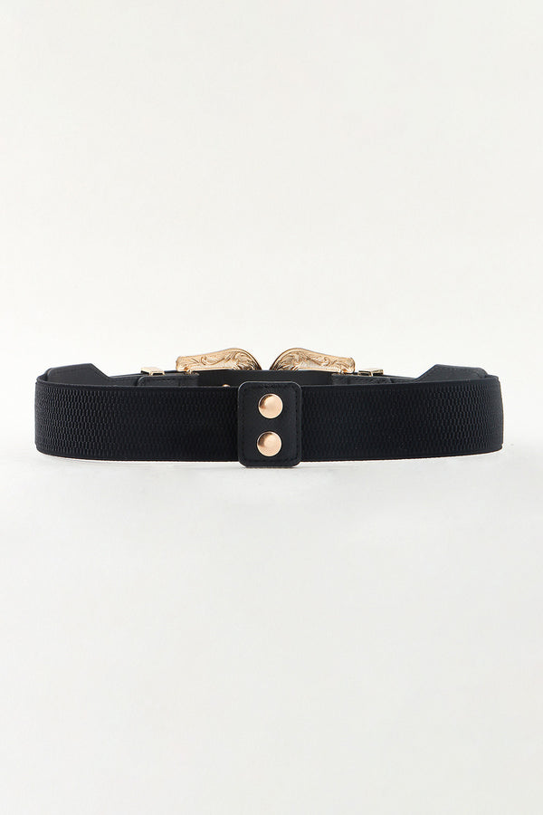 Symmetrical Zinc Alloy Buckle PU Leather Belt-Teresa's Fashionista LLC