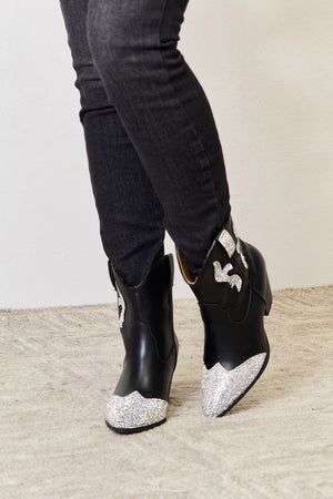 East Lion Corp Rhinestone Pointed Boots-Teresa's Fashionista LLC