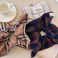 Contrast Plaid Elastic Hair Scrunchy - Teresa's Fashionista LLC