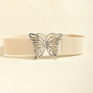 Butterfly Alloy Buckle Elastic Belt-Teresa's Fashionista LLC
