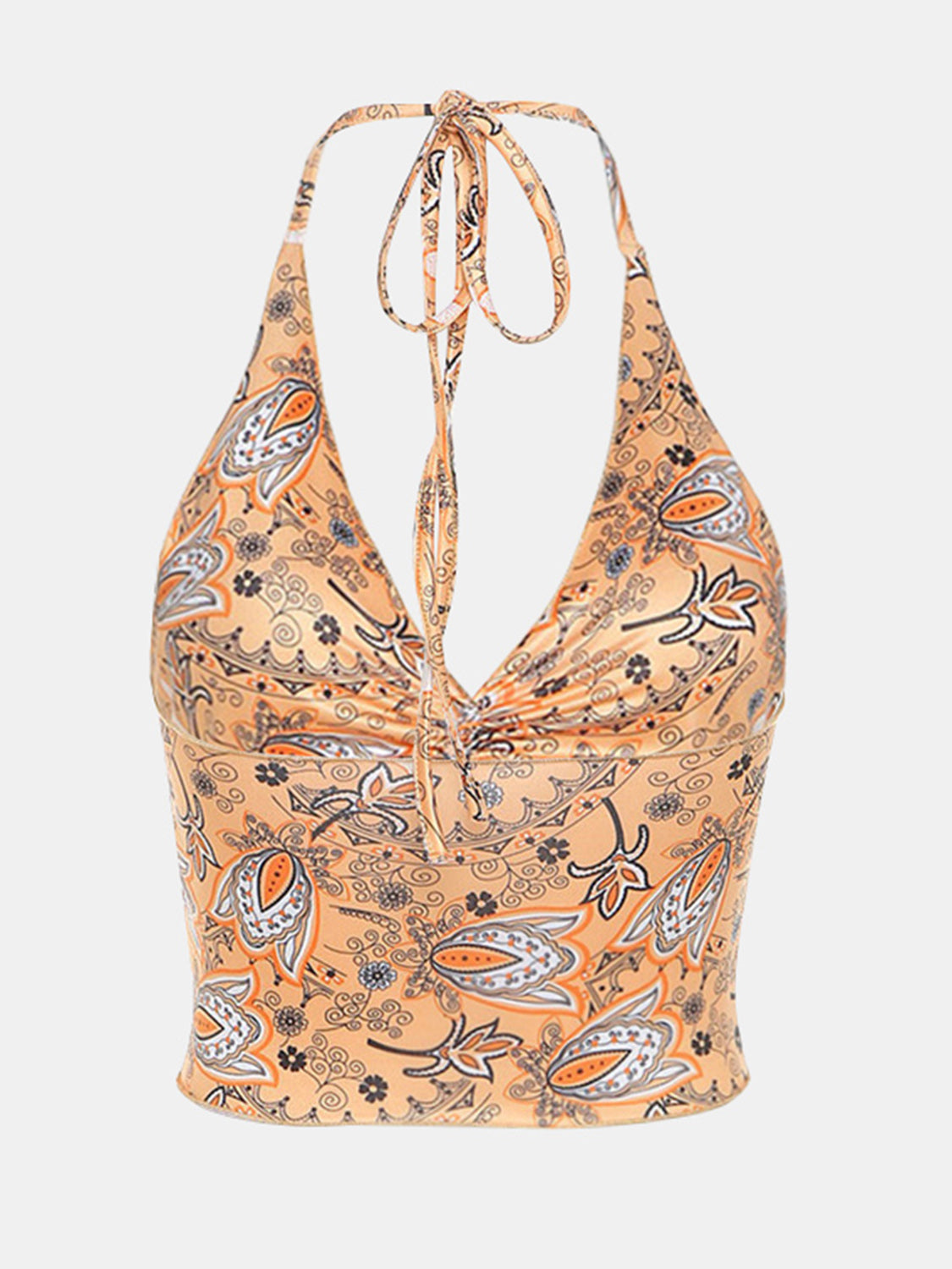 Printed Halter Neck Cami-Teresa&#39;s Fashionista LLC