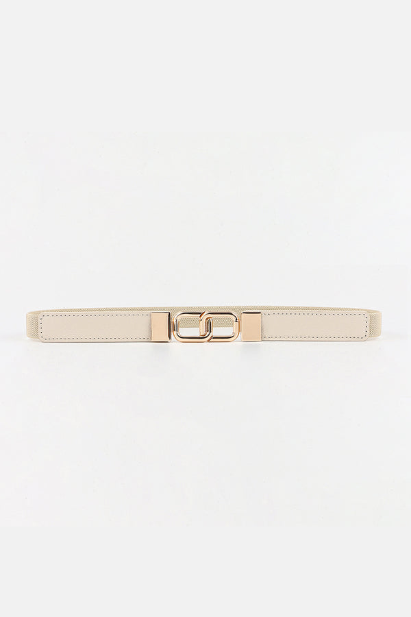 Geometric Double Buckle Elastic Belt-Teresa's Fashionista LLC