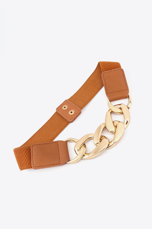 Chain Detail Elastic Belt-Teresa's Fashionista LLC