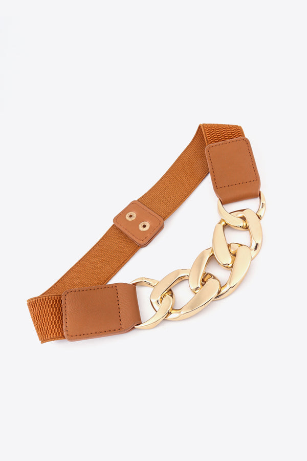 Chain Detail Elastic Belt-Teresa's Fashionista LLC