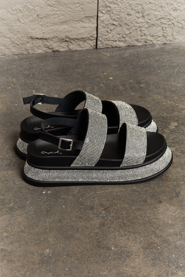 Qupid Shine On Platform Rhinestone Slingback Sandal-Teresa's Fashionista LLC
