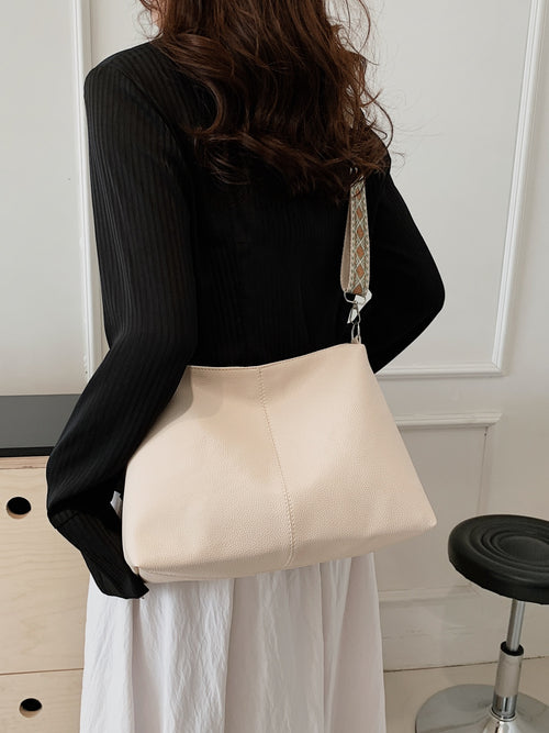 PU Leather Geometric Pattern Strap Shoulder Bag-Teresa's Fashionista LLC
