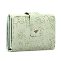 Floral Embossed Leather Wallet