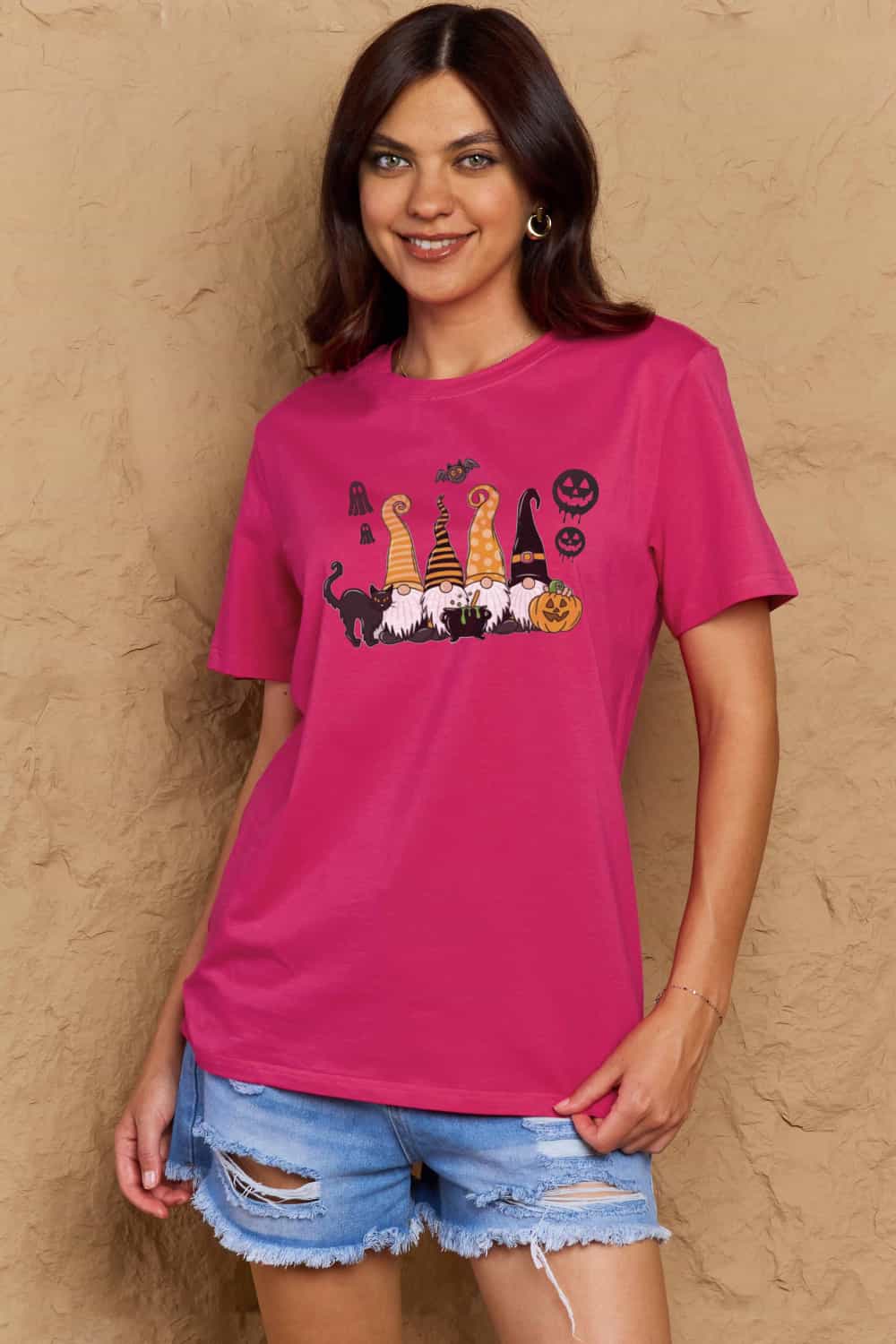 Simply Love Full Size Halloween Theme Graphic Cotton T-Shirt - Teresa's Fashionista LLC