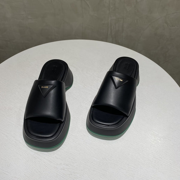 PU Leather Platform Sandals-Teresa's Fashionista LLC