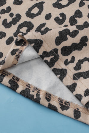 Leopard V-Neck Top and Shorts Set-Teresa's Fashionista LLC
