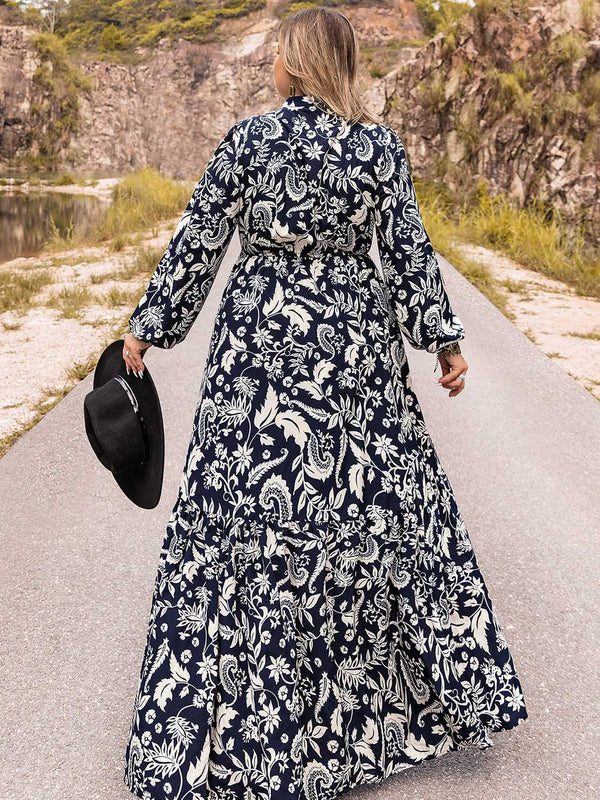 Plus Size Long Sleeve Maxi Dress-Teresa's Fashionista LLC