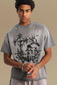 Men's Graphic Round Neck Half Sleeve T-Shirt