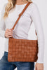 Fame Faux Leather Basket Weave  Crossbody Bag - Teresa's Fashionista LLC