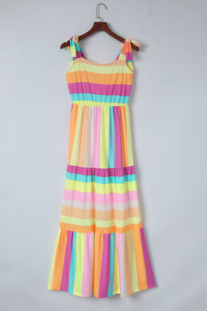Striped Sleeveless Maxi Dress-Teresa's Fashionista LLC