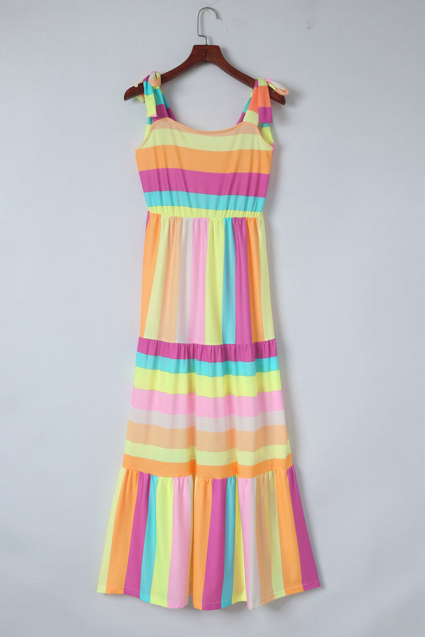 Striped Sleeveless Maxi Dress-Teresa's Fashionista LLC
