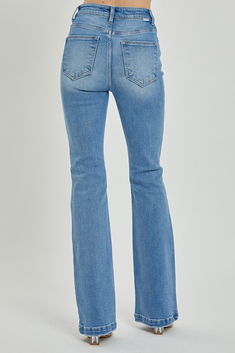RISEN Full Size High Rise Button Fly Bootcut Jeans - Teresa's Fashionista LLC