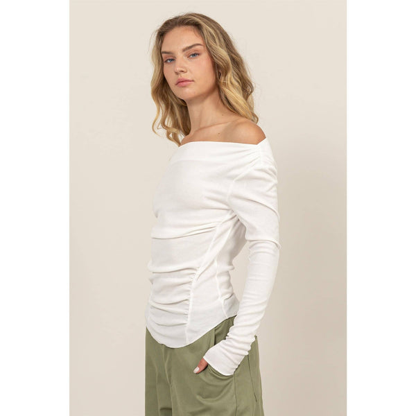 Off-The-Shoulder Ruched Top