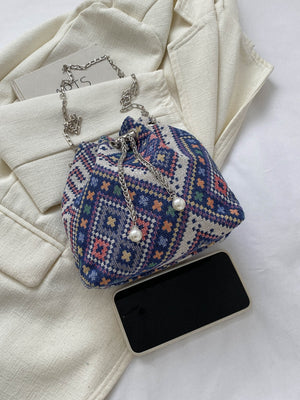 Printed Chain Bucket Bag-Teresa's Fashionista LLC