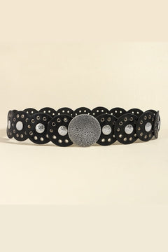 Round Shape PU Leather Belt-Teresa's Fashionista LLC