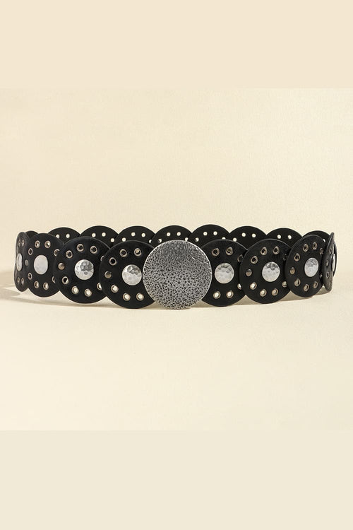 Round Shape PU Leather Belt-Teresa's Fashionista LLC