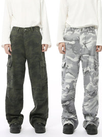 Camouflage Cargo Jeans with Pockets