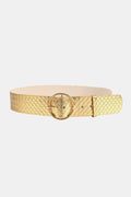 PU Leather Circle Shape Buckle Belt-Teresa's Fashionista LLC