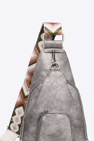 Adored Take A Trip PU Leather Sling Bag-Teresa's Fashionista LLC
