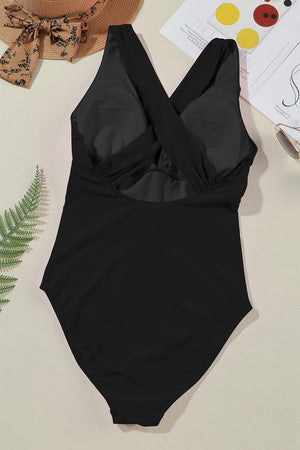 Crisscross Wide Strap One-Piece Swimwear-Teresa's Fashionista LLC