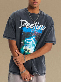 Men's Graphic Round Neck Half Sleeve T-Shirt